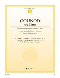 Ave Maria: Meditation on the first Prelude C Major from the Well-tempered Piano by J. S. Bach. high voice and piano; violin (cello) ad libitum. aiguë.      Sheet music – January 1, 2000