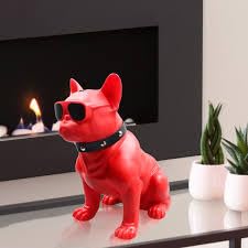 Image of French Bulldog Bluetooth Speaker - Portable Speaker with Rechargeable Battery and FM Radio - Includes Stylish Dog Collar - Extra Large CH-M11 (Black)