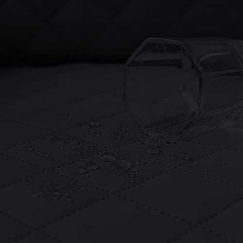 Housses de canapé d'angle 200cm imperméable et réversible noire - 6