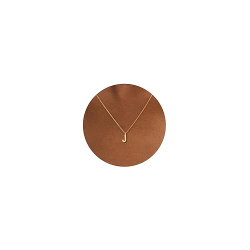 HANLI Gold Necklace for Women - Initial Necklaces for Women - 14k Gold Plated Dainty Letter J Necklace Custom Name Necklace Jewelry Gifts for Her