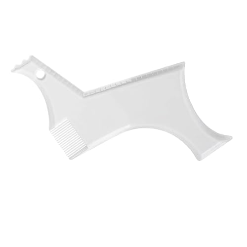 Peigne à barbe et pochoir Clear02 pour structurer les contours de votre moustache à la maison