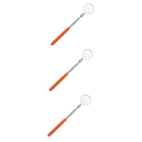 Miroir d'inspection télescopique de voiture avec outil magnétique de ramassage - Kit de 3 pièces