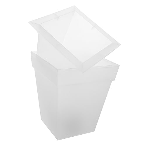 YARNOW Fioriera Luminosa da Esterno Luce Solare, Vaso di Fiori in Plastica Resistente All’acqua, Decorazione per Giardino, Cortile e Feste All’aperto, Piccolo Vaso Luminoso per Piante