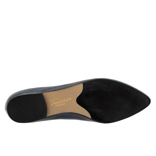 Trotters Women's Estee Ballet Flat, Navy, 12 Wide3