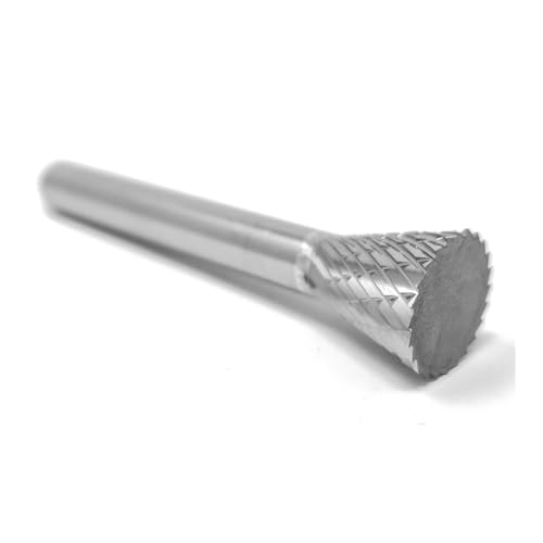 Fresa double cut de carburo 1/2" x 1/2" en vástago 1/4" miniatura 2