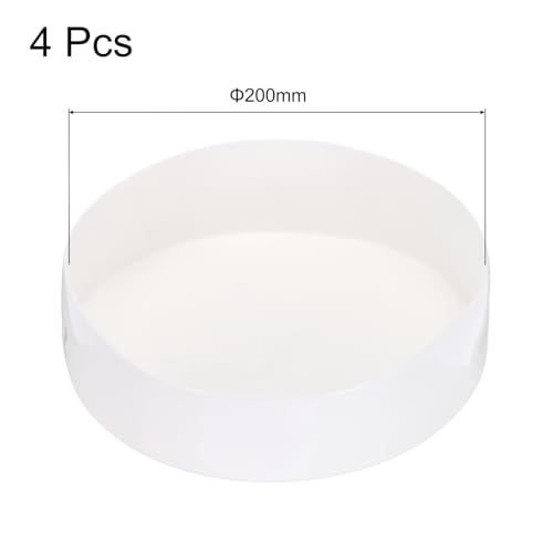 Image of uxcell 4pcs Rubber End Caps 200mm(7.9 Inch) ID Vinyl Round End Cap Cover Screw Thread Protectors White, 50mm Height