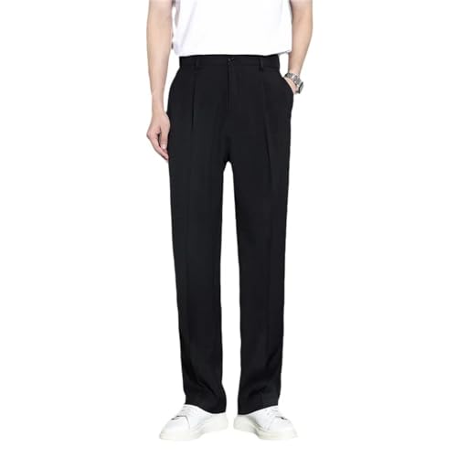 Summer Solid Straight Pants Man High Street Casual Zipper Pockets Button Loose Korean Style All-Match Trousers4