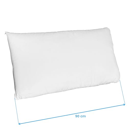 Miniatura 6 de Miroytengo Almohada Peque Moshy 90 Cm Blanca Con Doble Funda 100 Algódon Y 100 Poliester De Microfibra