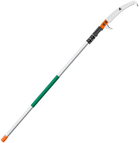 Manual Pole Saw，5-16 Ft Extendable Tree Pruner/Pole Saws for Tree Trimming with Detachable Handsaw (Pole Saw)
