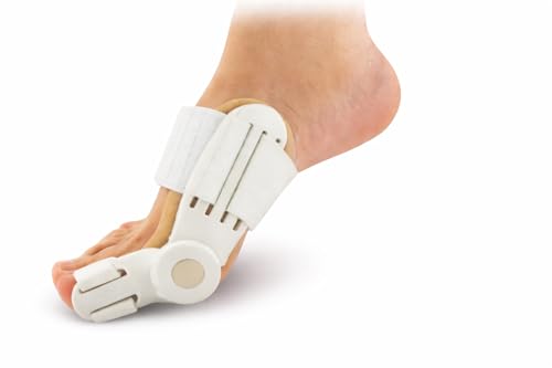 Ferula correctora con bisagra flexible para desviacion del dedo gordo
