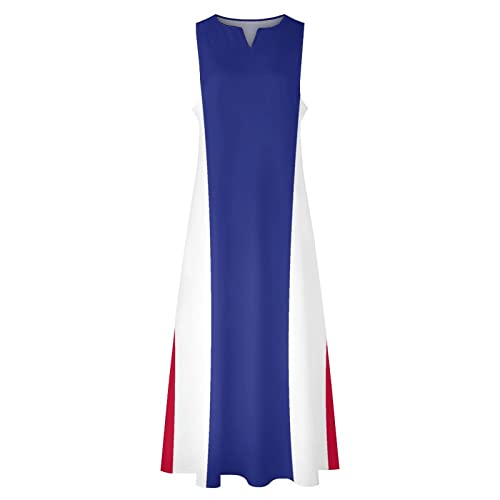 Image of TAIZIYEAH Long Dress Elegant Casual Long Dress Thailand Flag Girls Summer Sunshine Beach Skirts for Womens 5XL