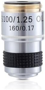 生物顕微鏡 185mm アクロマート対物レンズ 4倍 10倍 20倍 40倍 60倍 100倍 RMS スレッド(100X)