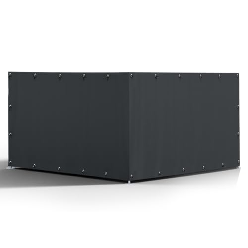 Locywx Dog Kennel Cover with 2 Side Panels Featuring Metal Grommets, Equipped with 44 Spherical Bungee Cords. 100% UV Protection Suitable for 10'x10'Outdoor Dog Kennels and Large Chicken Coops.