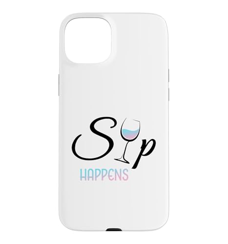 Sip Happens �ʔ������C���O���X ���C�����D�� �h�����N �X�}�z�P�[�X iPhone 15 Plus �p