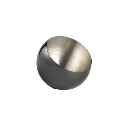 APS 40772 - Set di 3 ciotole SPHERE, diametro 8 cm, altezza 7 cm, 0,1 litri, in acciaio inox, effetto gunmetal