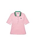 polo lacoste mujer manga larga Paneles de malla a contraste en los laterales del cuerpo y las mangas