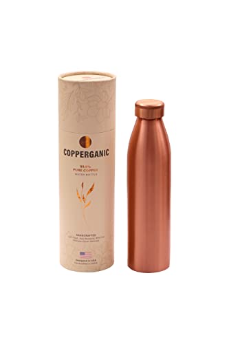 COPPERGANIC Handcrafted Copper Water Bottle 34 oz.