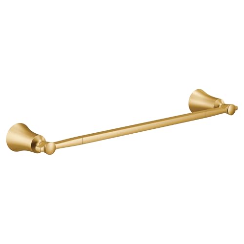 Moen YB0318BG Flara 18-Inch Single -Towel Bar, Brushed Gold