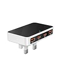 65W USB C Charger Flat,Slim 4-Port USB Multi-Port Wall Charging Plug,Travel Fast USB-C Charger for Laptops, MacBooks, iPhones, Samsung(Black, 65W)