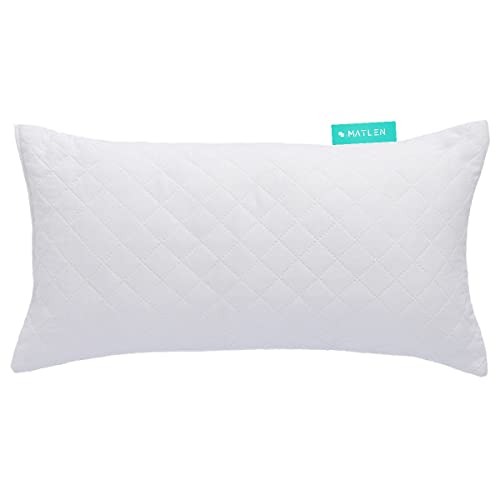 Almohada (2 unidades) de 40 x 80 cm, acolchada, antialérgica, con cremallera, con ajuste de dureza, 100% fibra hueca de poliéster siliconada, muy mullida Cover