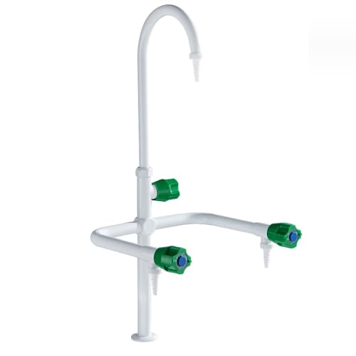 Generisch - Laborarmatur, Drei-Auslauf mit 360-Grad-Schwenkvorspül-Dusche, harzbeschichteter All-Kupferkern, ideal für Laboratorien, Schulen und Krankenhäuser