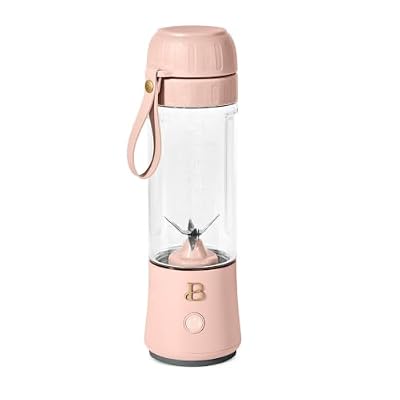 LUGBAR Beautiful Portable to-Go Blender 2.0, 70 W, 16 oz Drew Barrymore (Rose)