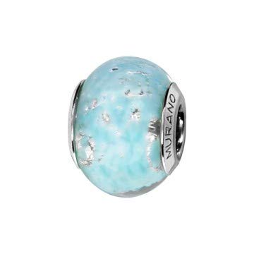 Charms Perle de Murano bleu ciel C05018