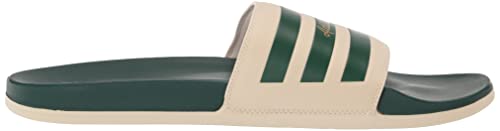 Adidas Unisex Adilette Comfort Slides Sandal, Wonder White/Collegiate Green/Gold Metallic, 11 Us Women #TOP5