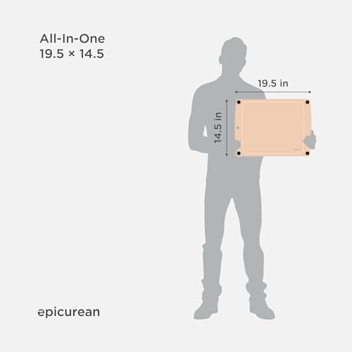 Epicurean All-in-One 19.5" × 14.5" Cutting Board, Natural