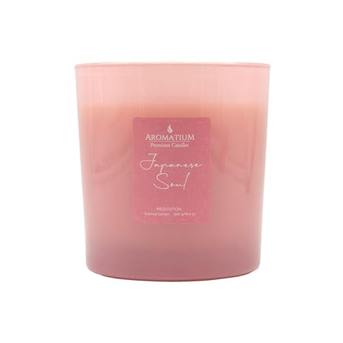 Vela Aromática Premium Grande Rosa|3 Mechas|Para El Hogar|Duración De Más De 70 horas| Aroma Duradero|Aromaterapia|Para Ambiente Relajante Y Acogedor| Regalo Original | Decoración Lujosa