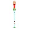 Small Foot Kinderfluit Kleine vos van hout, muziekinstrument voor vroege muzikale opvoeding, vanaf 3 jaar, 10722, blauw, rood, groen