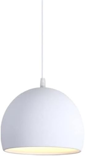 chandelier Luces de suspensión industriales nórdicas Lámpara colgante de diseño semicircular Luminaria Elegante pantalla de metal Lámparas de estilo danés E27 Iluminación industrial Pantalla de luz