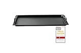 AMT Gastroguss Klaus grillt Gastronorm - Grillplatte GN 1/1 by, 53 x 33 cm, 2 cm tief, mit Edelstahlgriffen, Aluguss (Aluminium), Nicht-Induktion, Lotan® Antihaft-Beschichtung, AMZN-KG-25333-G