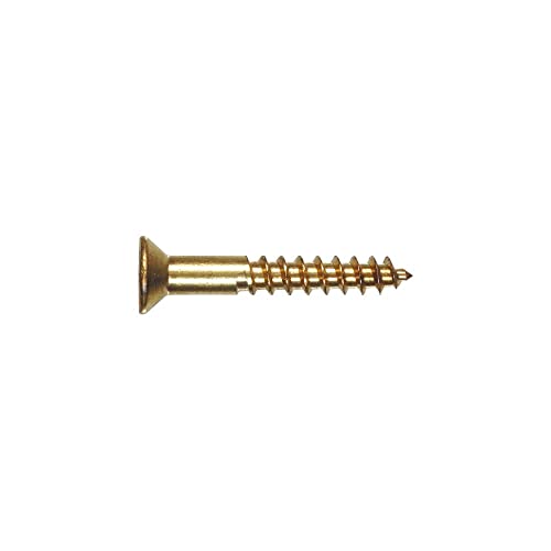 Hillman Tornillo para Madera de Latón No. 10 X 1 Phillips Cabeza Plana miniatura 2