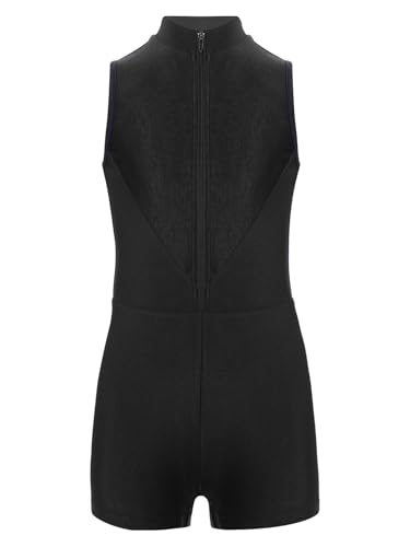 Zaldita Kinder Jungen Turnanzug Ärmellos Gymnastikanzug Ballett Trikot Farbe Block Bodysuit Training Tanzoutfits Schwarz 146-152 Zaldita Kinder Jungen Turnanzug Ärmellos Gymnastikanzug Ballett Trikot Farbe Block Bodysuit Training Tanzoutfits Schwarz 146-152