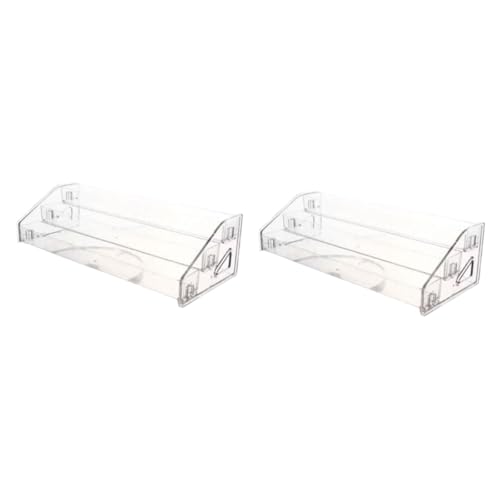 "Abbraccia" アクリルネイルポリッシュディスプレイラック2個、アクリルリップスティックホルダー、リップグロスエッセンシャルオイル、多目的ショップデスクトップオーガナイザー, 3段