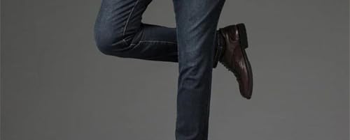 Men's Loose Elastic Waist, Dark Classic Plus-Size Jeans3