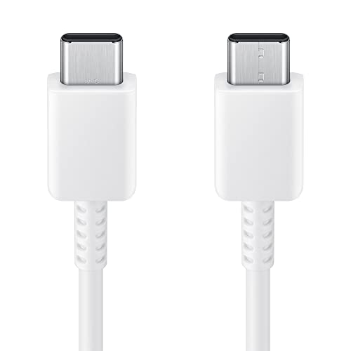 Samsung EP-DX310 Câble de Données pour le Chargement, USB Type-C vers USB Type-C (3A, 1,8 m), Blanc