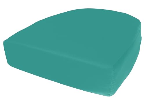 Cushion Source Rounded Back Seat Cushion, 19.5" x 20" x 5" deep Indoor and Outdoor Durable seat Cushion Made with Fade Resistant Sunbrella Fabric, Hidden Zipper, Sunbrella Aruba