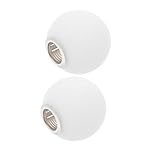 AUTSUPPL 2pcs Frosted Opal White Glass Globe Lamp Shades with Screw Base Spherical Replacement Lampshades for Ceiling Lights and Pendant Fixtures Glare-reducing Modern Design for Bedrooms