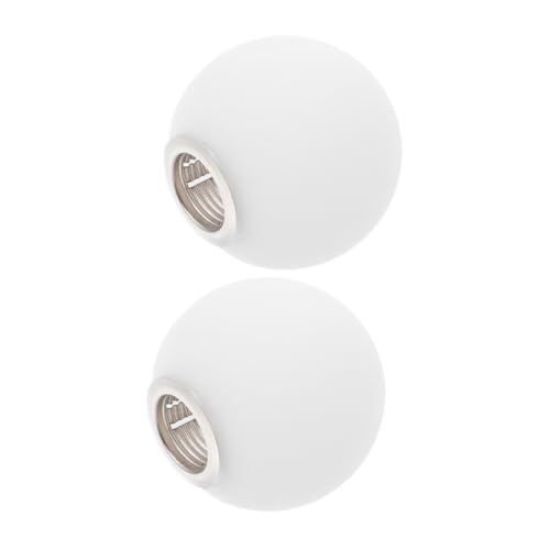 AUTSUPPL 2pcs Frosted Opal White Glass Globe Lamp Shades with Screw Base Spherical Replacement Lampshades for Ceiling Lights and Pendant Fixtures Glare-reducing Modern Design for Bedrooms