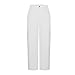 MaMiDay Baggy Cargo Pants for Women High Waisted Open Leg Pants Lightweight Hiking Streetwear Fashion Outfits with Pockets White