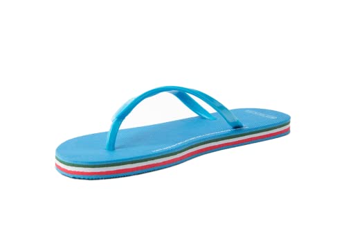 Recopilación y reviews de Sandalia color turquesa los diez mejores. 37 Bandhas - Chanclas de moda sostenibles para mujer, para la playa, casual e interior, ropa de natación ecológica, talla 5-9, Turquesa, 9 US