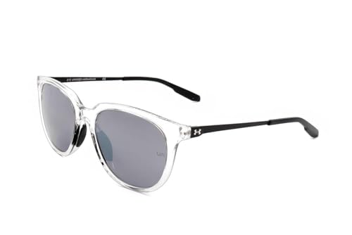 Under Armour Women's UA Circuit Oval Sunglasses, Crystal/Matte Black, 54mm, 18mm
