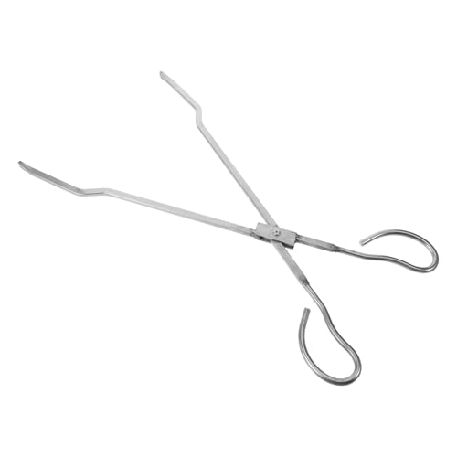 FIXOSHEE Pinzas para Leña de Acero Inoxidable Diseño Ergonómico y Resistente para Chimeneas Fogatas y Campamentos Herramienta Segura para Manejo de Troncos Largos Interiores y Exteriores