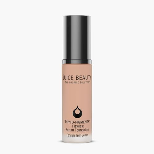 Juice Beauty Phyto-Pigments Flawless Serum Foundation - 08 Cream - 30 mL - Medium-to-Full, Long-Lasting Coverage - Reduces Look of Wrinkles + Pores - Vegan, Cruelty Free