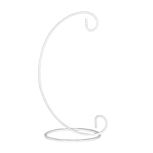 BinZyronic 風鈴ハンガースタンド 金属製 ホワイト 33cm ? 多目的使用可能 ウェディング装飾 ガーデンプラントホルダー 室内吊り下げスタンド (ホワイト 28cm)