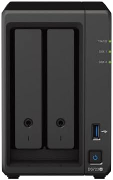 Synology DS723+ 2-Bay Diskstation NAS (AMD Ryzen™ 4 Threads R1600 Dual-Core 2GB Ram 2xRJ-45 1GbE LAN-Port)