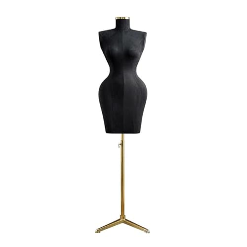 Maniqui Maniquíes de Talla Grande Europeos y Americanos para Tiendas de Ropa, escaparates, expositores de Ropa para talleres de Costura, maniquíes.(Black)