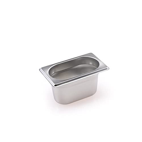 TeknoStahl GN Behälter Gastronorm 1/9 Edelstahl (100 Millimeter)
